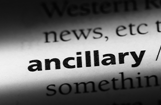 the word Ancillary on a piece of paper