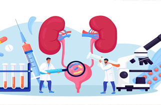 cartoon of doctors fixing an organ