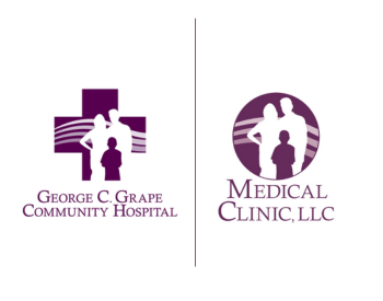 George C. Grape Community Hospital Logo 
Line in the middle to separate
Medical Clinic, LLC logo