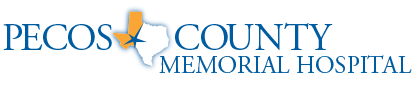 Pecos County Memorial Hospital Logo of the state outline with a star inside of it.
