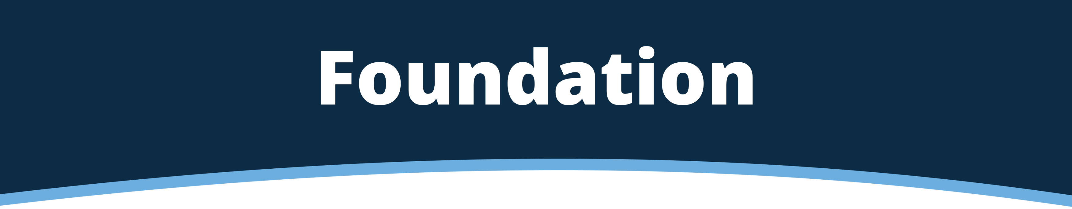 Banner that says: Foundation