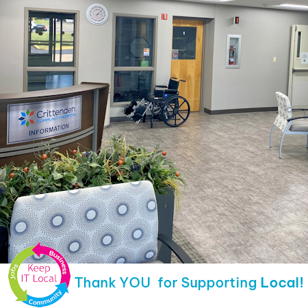 Welcome Center, Front Lobby- Crittenden Community Hospital

Thank YOU for Supporting Local