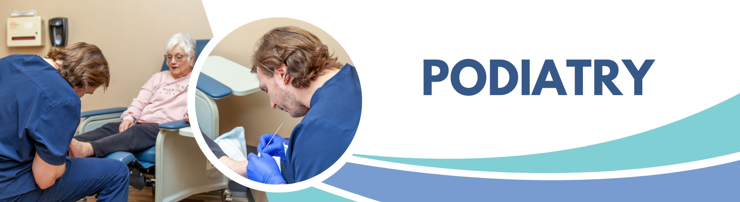 photos of podiatrist in exam with patient "Podiatry"