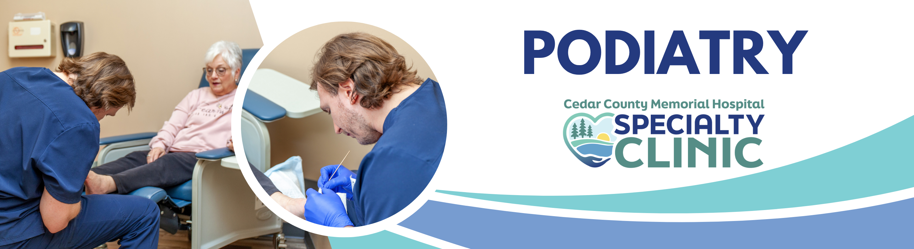 photos of podiatrist in exam with patient "Podiatry"