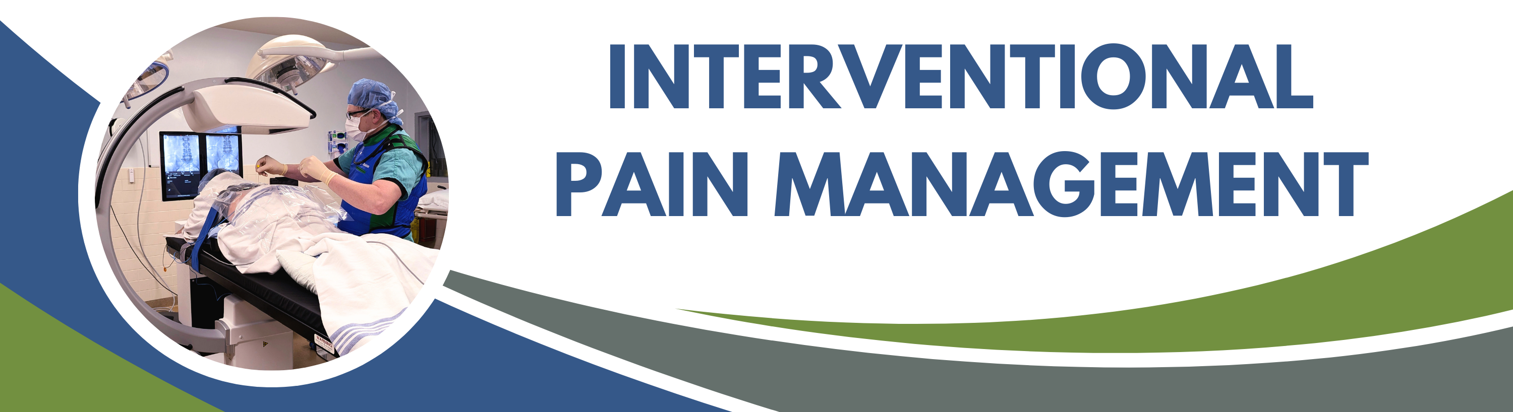 Interventional Pain Management - Photo of CRNA performing a pain procedure on a patient's back in the operating room.