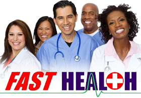 Banner of Physicians and Nurses smiling (three females and two males).

 FASTHEALTH