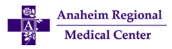 Anaheim Regional Medical Center Logo of a cross with a flower in it with an "A" centered in the middle of the cross.