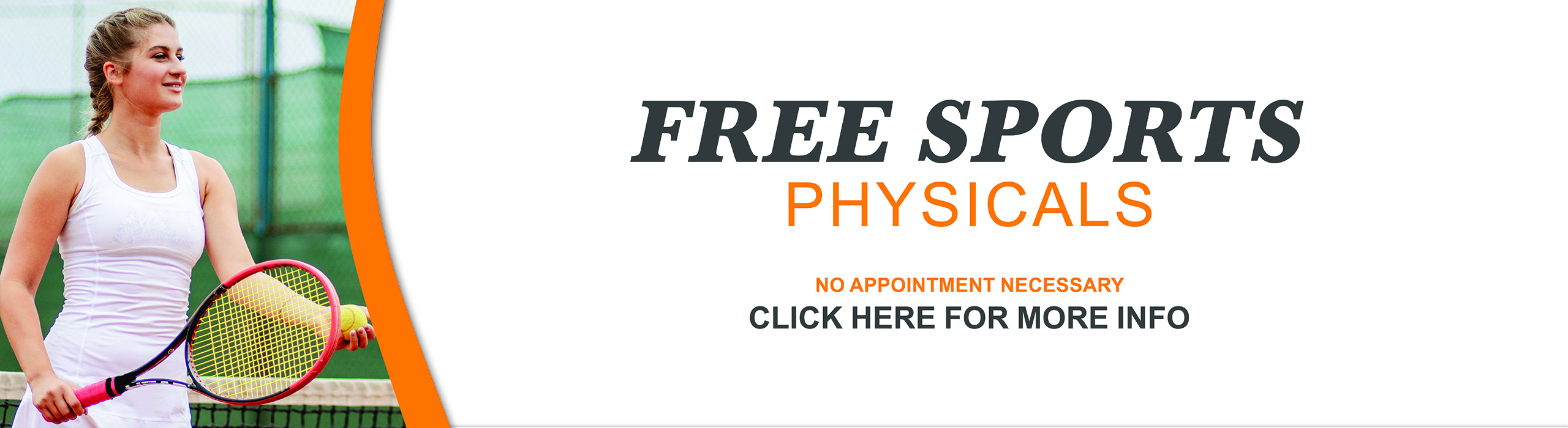 Banner picture of a football, volleyball, & soccer ball. Banner says:

Free Sports Physicals
No Appointment Necessary

Primary Care Clinic 
722 West North Street, Grangevila
Wednesday, July 20th
3:0 p.m - 6:00 p.m.

Kooshia Clinic
002 North Main Street, Kooskia 
Wednesday, August  3rd
1:00- 5:00p.m.

* Phyisical FREE, 100% of any donation goes directly to the school of your choice.

*Loose fitting clothes, shorts, and t-shirts recommended
*All forms must be signed by parent or guardian

(CLICK HERE FOR FORMS)