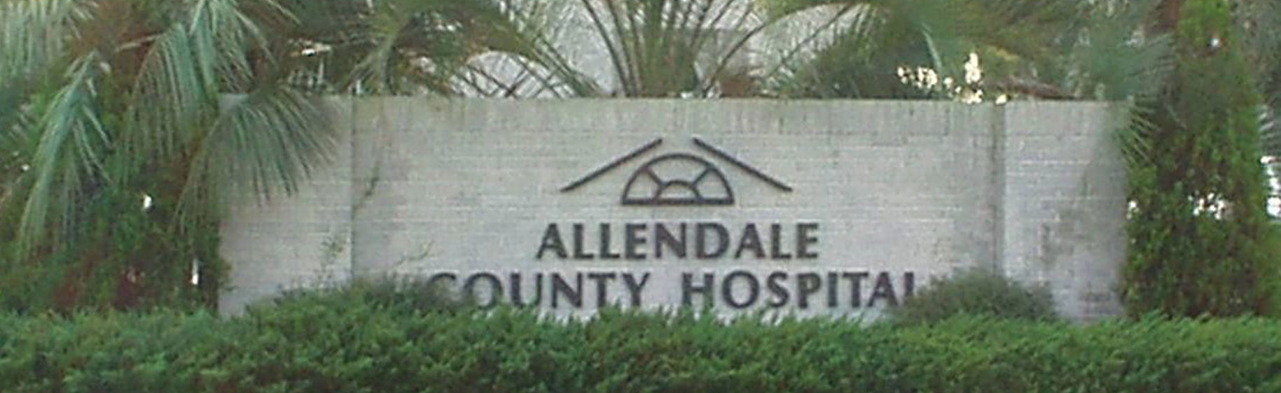 Pictured is the main Hospital sign
