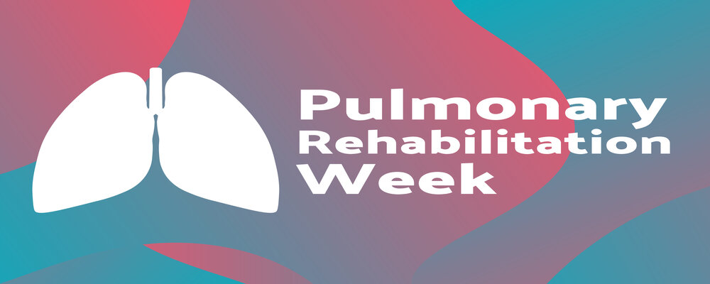 National pulomary rehabilitation week with pair of lungs
