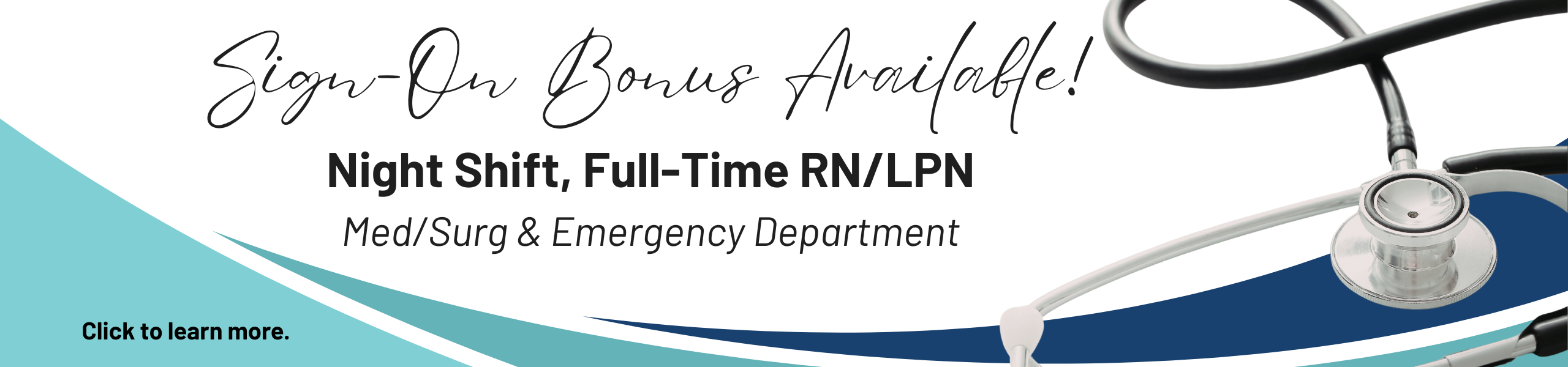 Sign on Bonus Available! Nightshift Full Time RN/LPN Med/Surg and Emergency Department