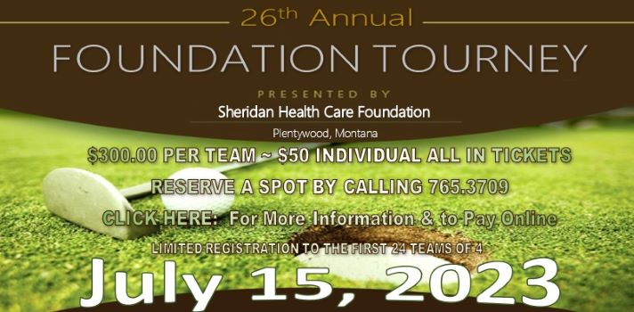 26th Annual Sheridan Health Care Foundation Charitable Golf Tournament
July 15, 2023 
click here for registration information