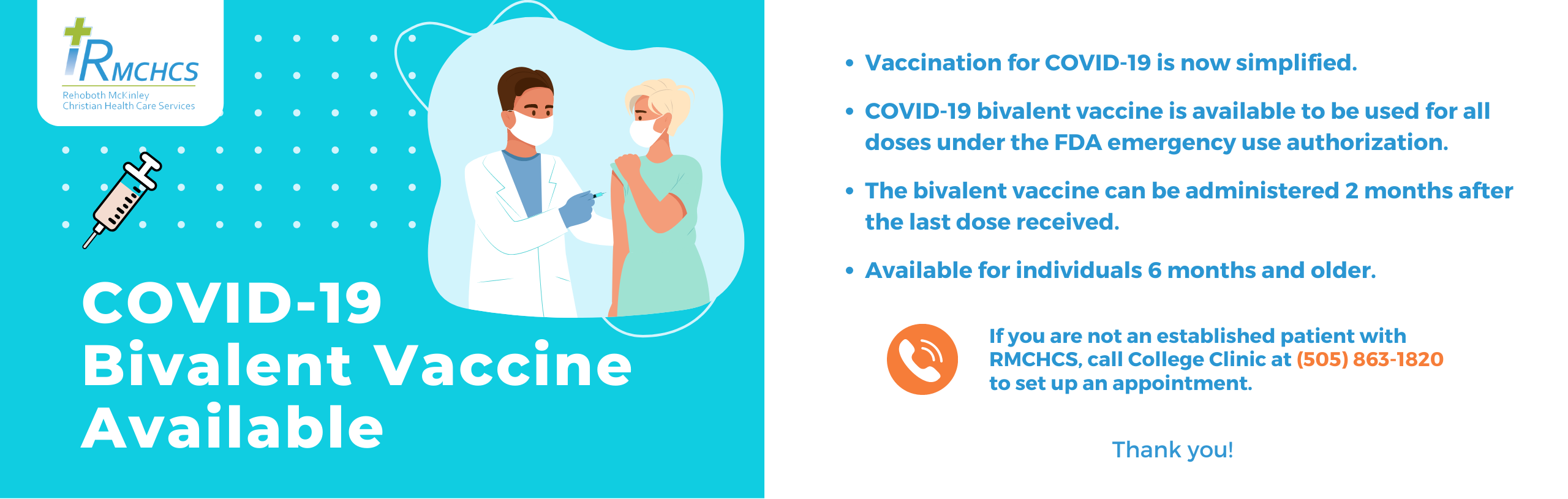 COVID19 Bivalent Booster Available Announcement