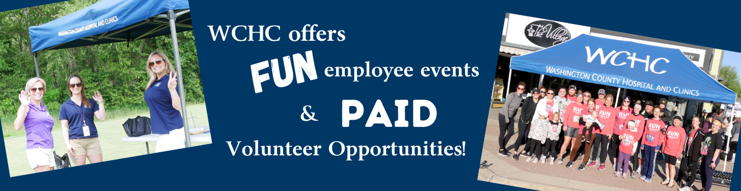 WCHC offers fun employee events and paid volunteer opportunities!