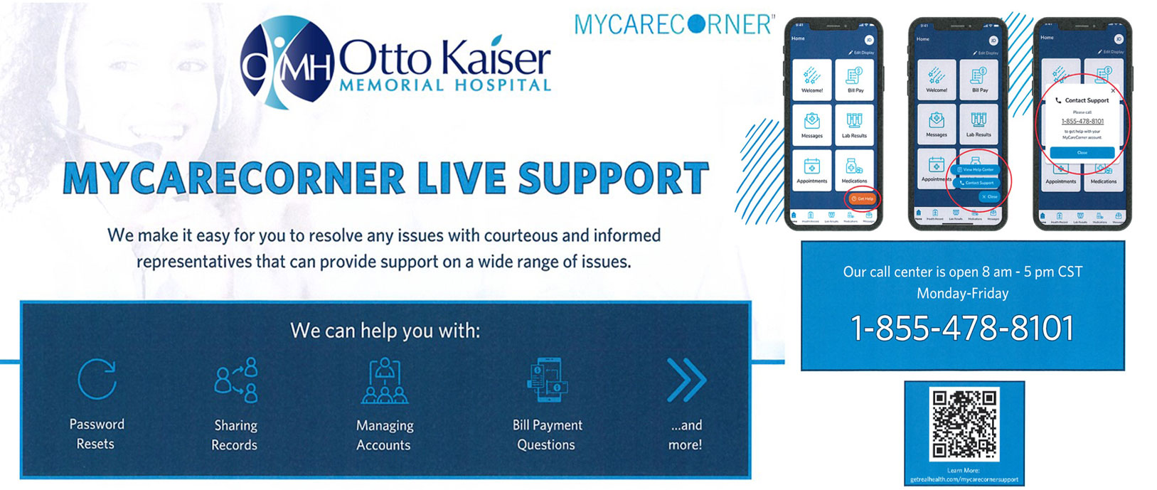 Mycarecorner Live Support

We make it easy for you to resolve any issues with courteous and informed representatives that can provide support on a wide range of issues.