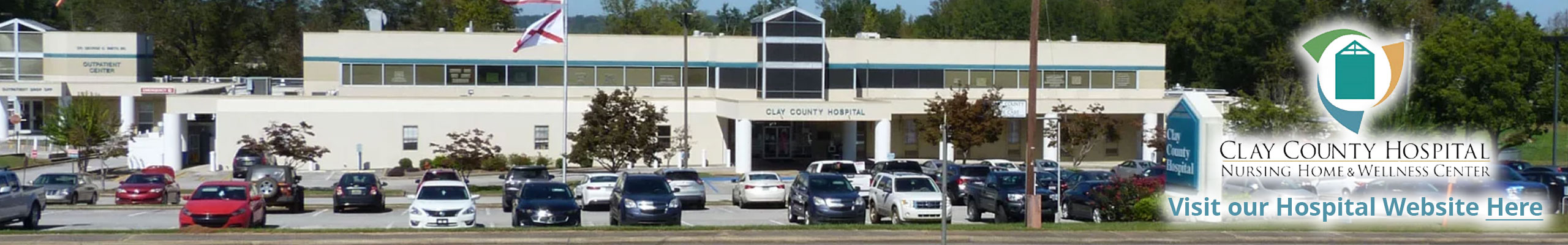 Pictured is an outside photo of the Clay County Hospital. 

Visit the Hospital Website by clicking here.