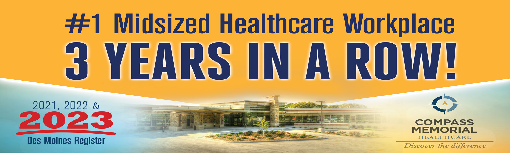 #1 Midsized Healthcare Workplace
3 Years in a Row!