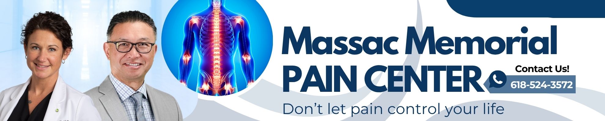Massac Memorial Pain Center. Don't let pain control your life.