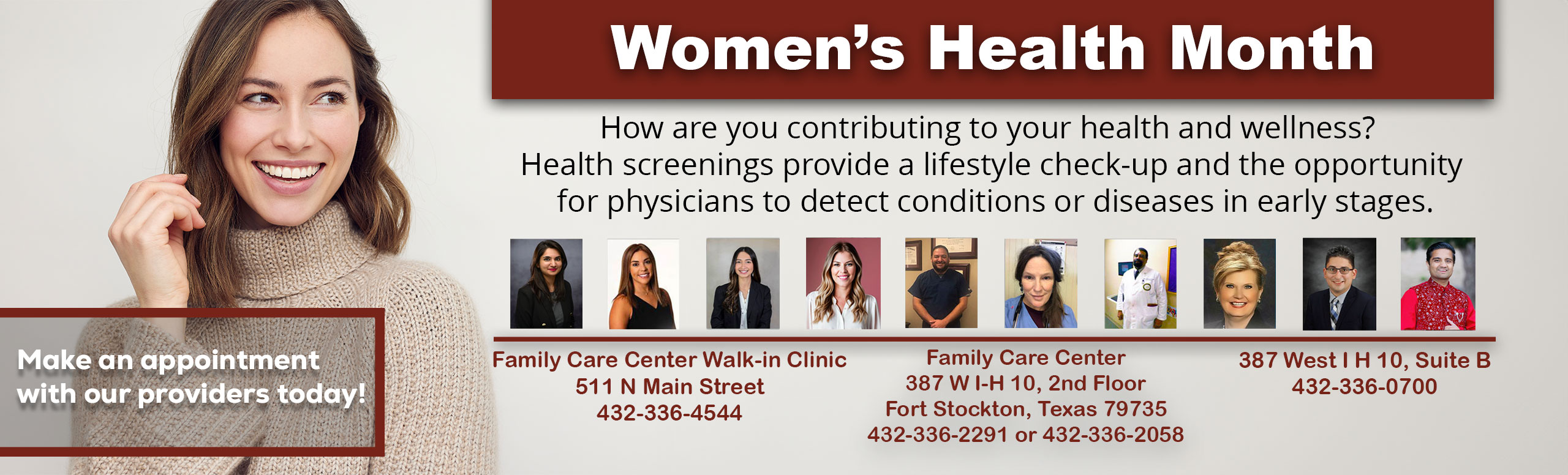 women's health month at the clinic