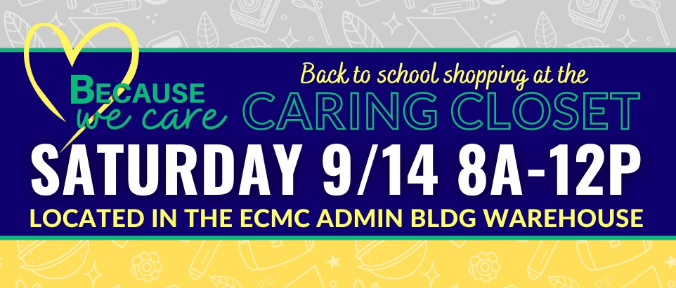 Back to school shopping at caring closet Saturday September 14 2024