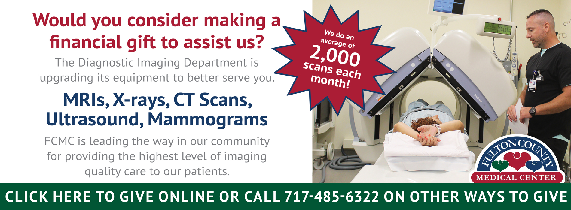 Fulton County is upgrading it equipment for MRIs, X-rays CT scans, Ultrasound and mammograms