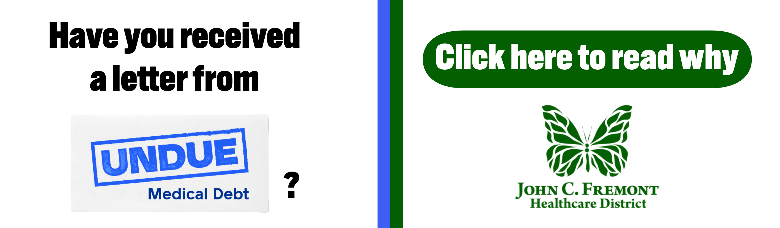 Have you received a letter from "Undue Medical Debt"? Click here to read why