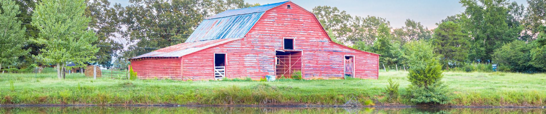 red barn on farm