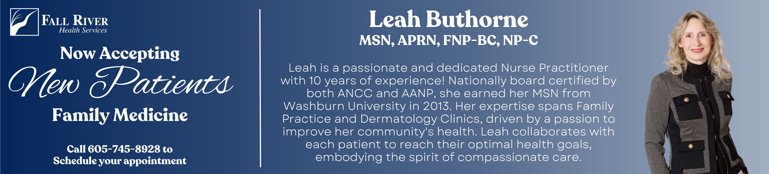 Leah Buthorne - Seeing new patients