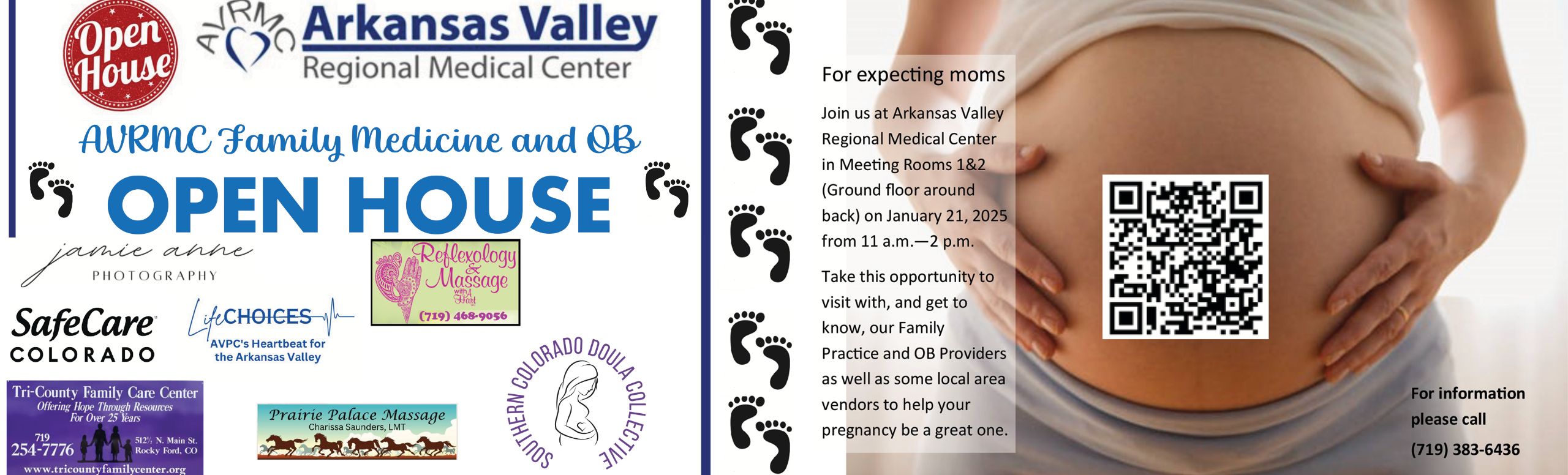 open house with a woman holding sonogram