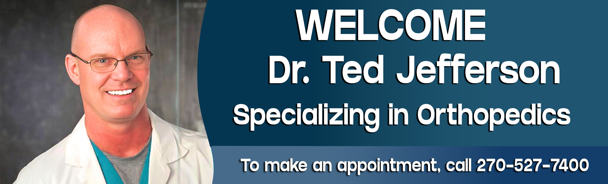 Welcome Ted Jefferson
Marshall County Hospital is pleased to welcome Ted Jefferson