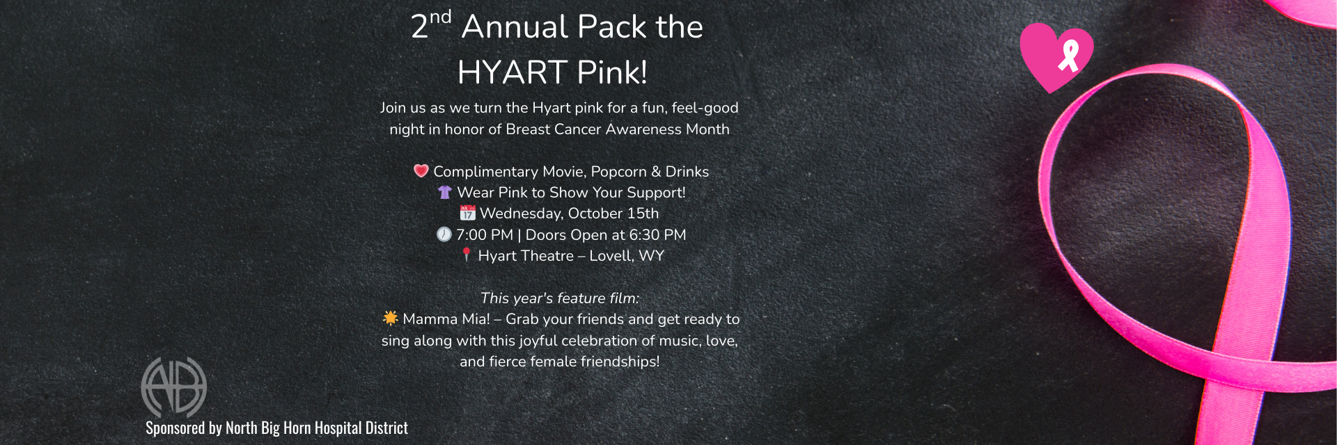 Breast Cancer Awareness Event at the Hyart Theatre October 15