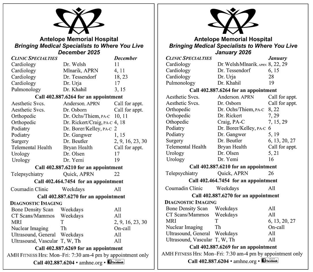 December 2025 January 2026 OP Schedule