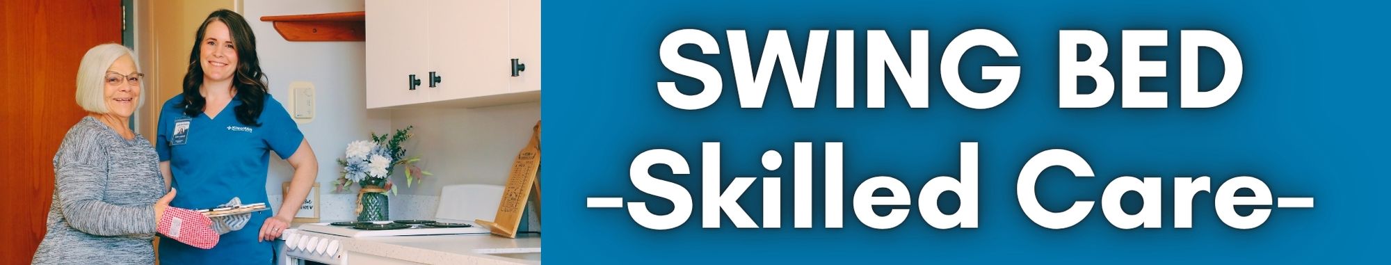 Occupational Therapist with a patient. Swing Bed Services.