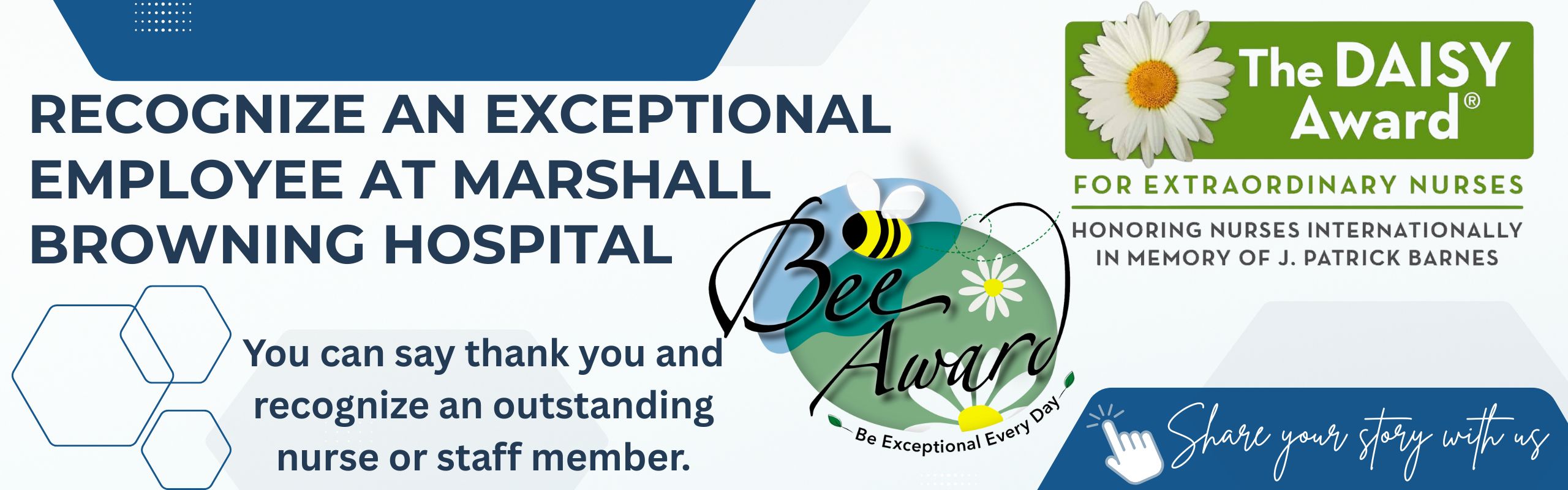 thank a nurse or staff member bee Award and daisy Award share your story with us