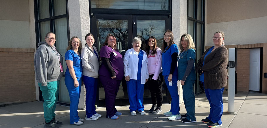 Staff outside