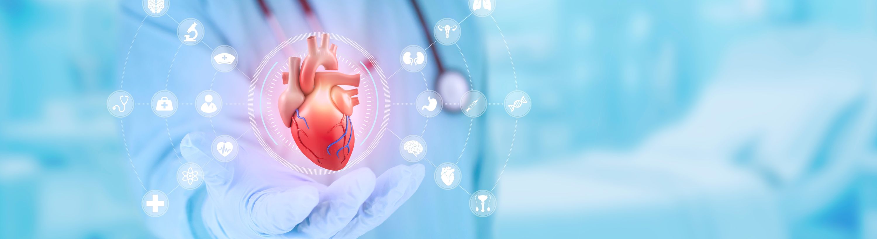 heart on surgical glove