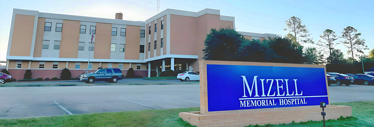 Front of Mizell Memorial Hospital