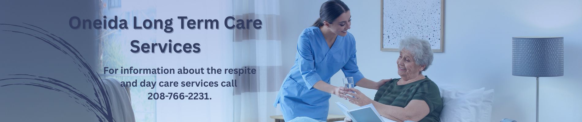 Oneida long term care elderly patient and female medical worker