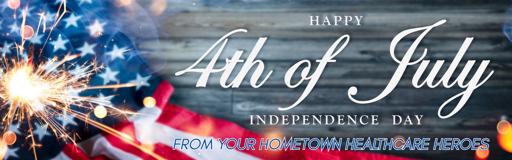 happy 4th of July america flag and fireworks