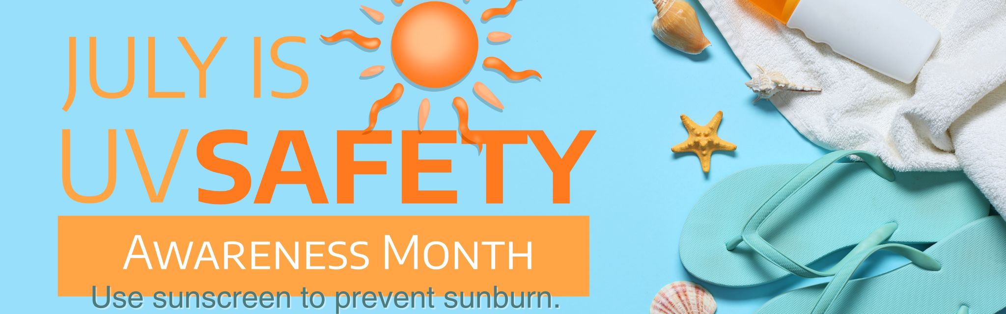 UV Awareness month sun and flipflops
