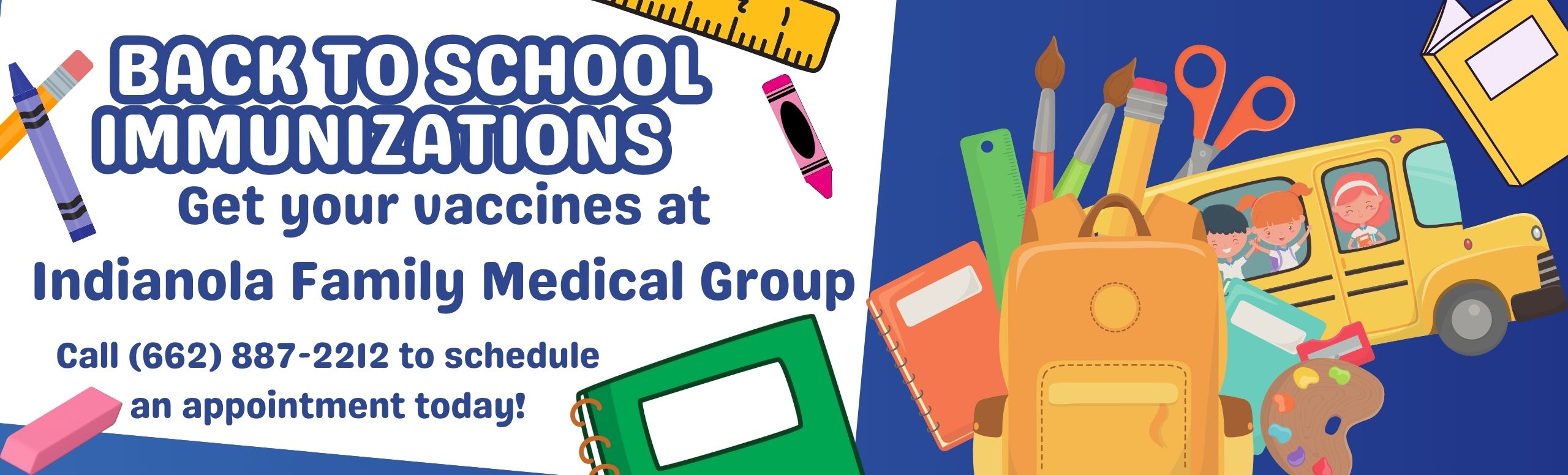back to school immunizations call to schedule an appointment