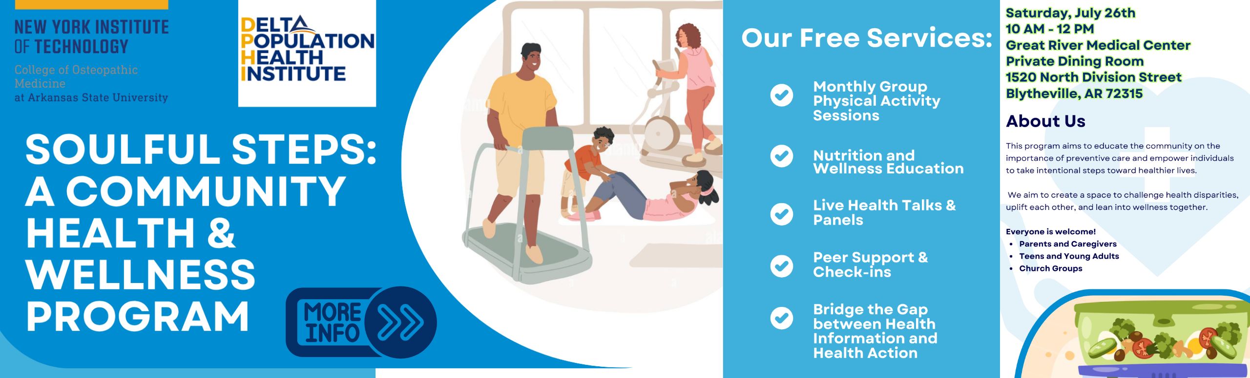 soulful steps community health July 26 learn more
