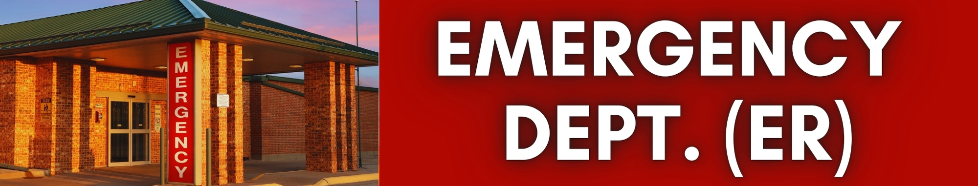 Outside of the Kingman Healthcare Center Emergency entrance.