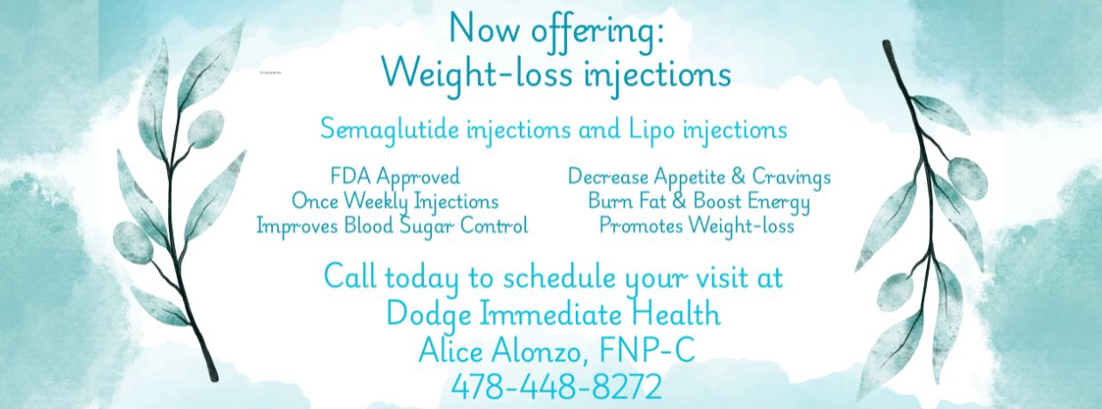 weight loss injections green watercolor