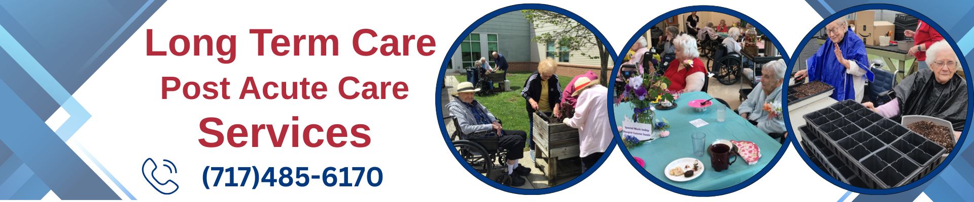 patients outside gardening and mothers day at long term care