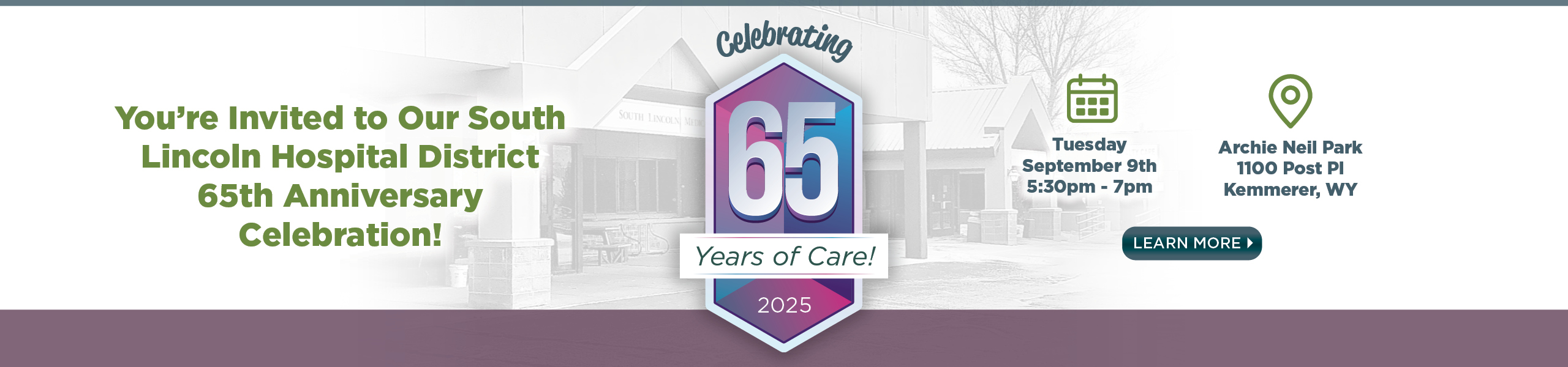Join Us As We Celebrate 65 Years of Caring for Our Community!