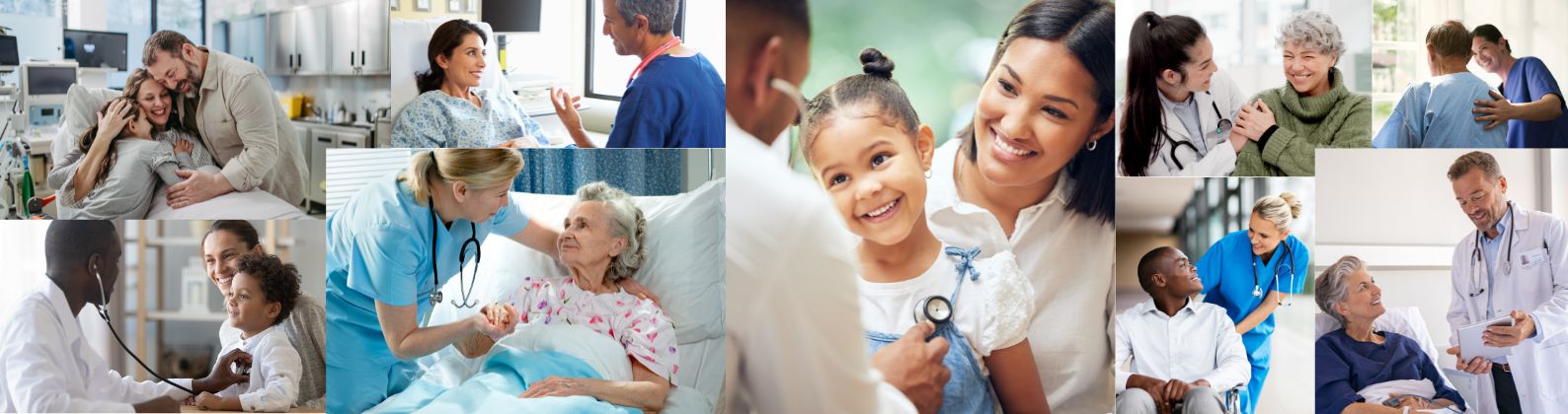 multiple patients and medical care staff