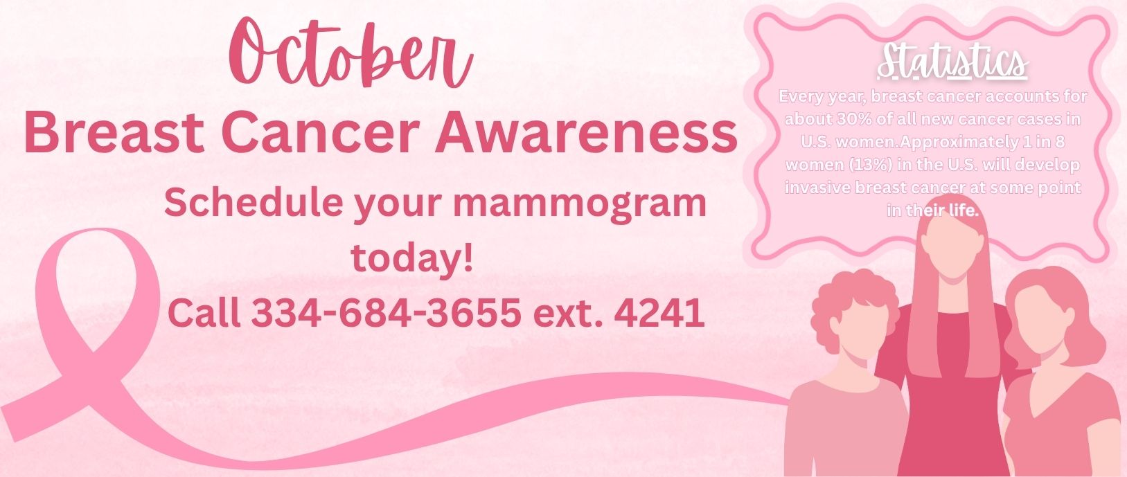 October is breast cancer awareness schedule a mammogram