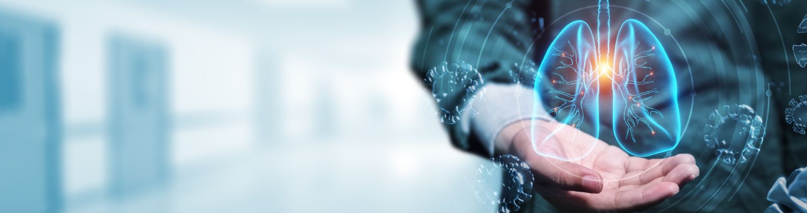 hands holding image of lungs