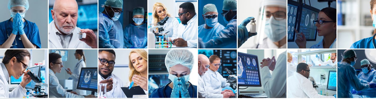 collage of healthcare workers